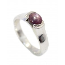 Unisex Ring 925 Sterling Silver Natural red star ruby gem stone A 68
